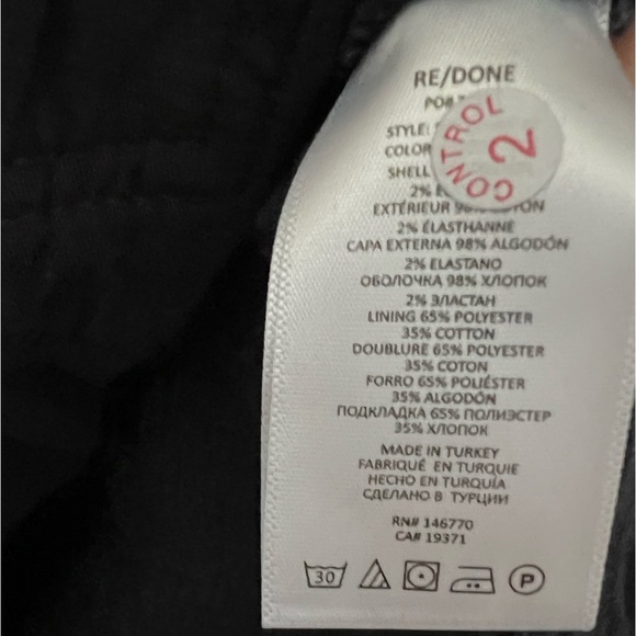 Re/done 90s High-Rise Ankle-Crop Jeans in Stoned Noir Size 31 - Picture 7 of 8